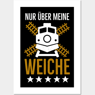 Lokführer Weiche lustige Eisenbahner Sprüche Posters and Art